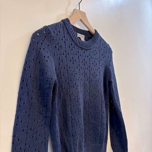 JCREW point sir navy crew neck sweater NWT - Picture 4 of 5